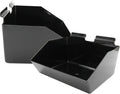 SSWBasics 12 x 5 ½ x 9 ½ inch Black Plastic Dump Bin - For Slatwall - Set of 2 - Perfect for Retail, Convenience Store, Salon, and Home Use For Storage and Organizing