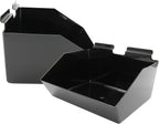 SSWBasics 12 x 5 ½ x 9 ½ inch Black Plastic Dump Bin - For Slatwall - Set of 2 - Perfect for Retail, Convenience Store, Salon, and Home Use For Storage and Organizing