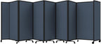 Versare Room Divider 360 Portable Wall Partition | Folding Panels | Large Freestanding Divider | Locking Wheels | Temporary Room Separator