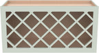 Solid Wood RTA Wine Bottle Rack Wall Cabinet with Lattice Panels - Wine Storage for Bar, Pantry, Cellar & Countertop - Mocha (Jade Green, 30'W 12'D 18'H)