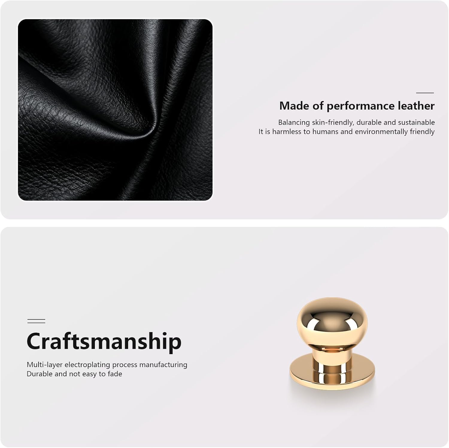 Desk Accessories,Black Vegan Leather Desk Organizers with 1 Draw & Tray,Remote Control Holder with Gold-Tone Metal Accents Knob for End Tables,Bedside Table,Bedroom
