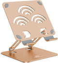 Tablet Stand, Adjustable Tablet Holder for Desk, Premium Aluminum Portable Holder for iPads, Kindle, Switch, and Smartphones, Fits 4-12" Devices Gold, Pro Size