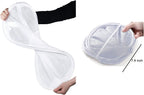 Larpur Pop Up Laundry Hampers, Portable Mesh Laundry Baskets, Collapsible Clothes Laundry Bin for Bedroom, Travel, Bathroom, College Dorm, White - 2 Pack