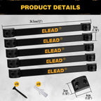 ELEAD 6-Piece 12" Magnetic Tool Holder Storage Organizer - Wall Mount Rack Garage Organization Power Magnet Hanger Workbench Board Slatwall Van Organizers Mounted Hanging Strip