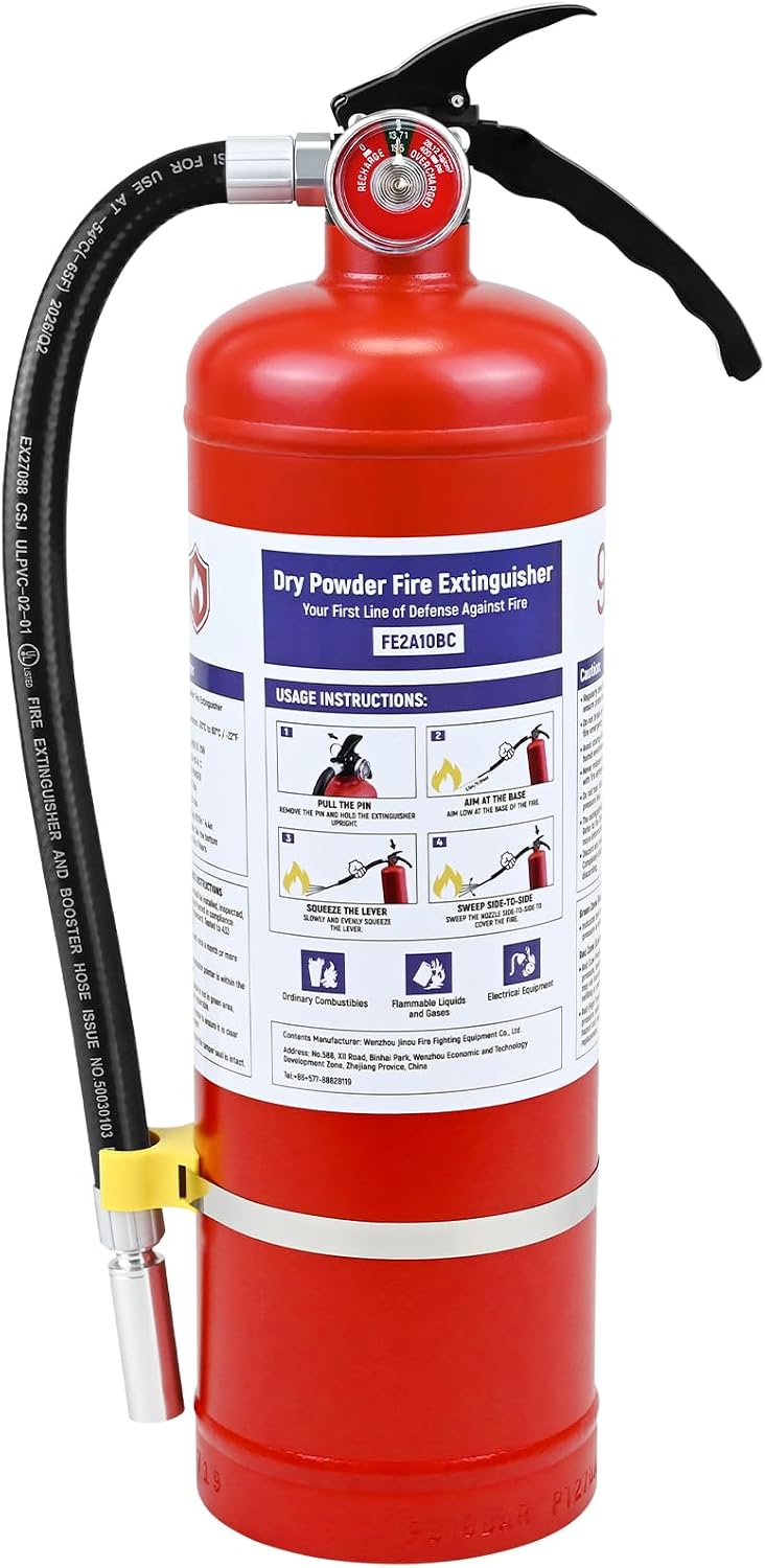 1PACK 5lb Dry Chemical Fire Extinguisher 2-A: 10-B: C Fire Extinguishers