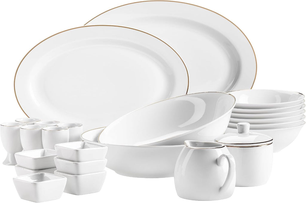 Mäser Professional Dining Accessory Set White/Gold