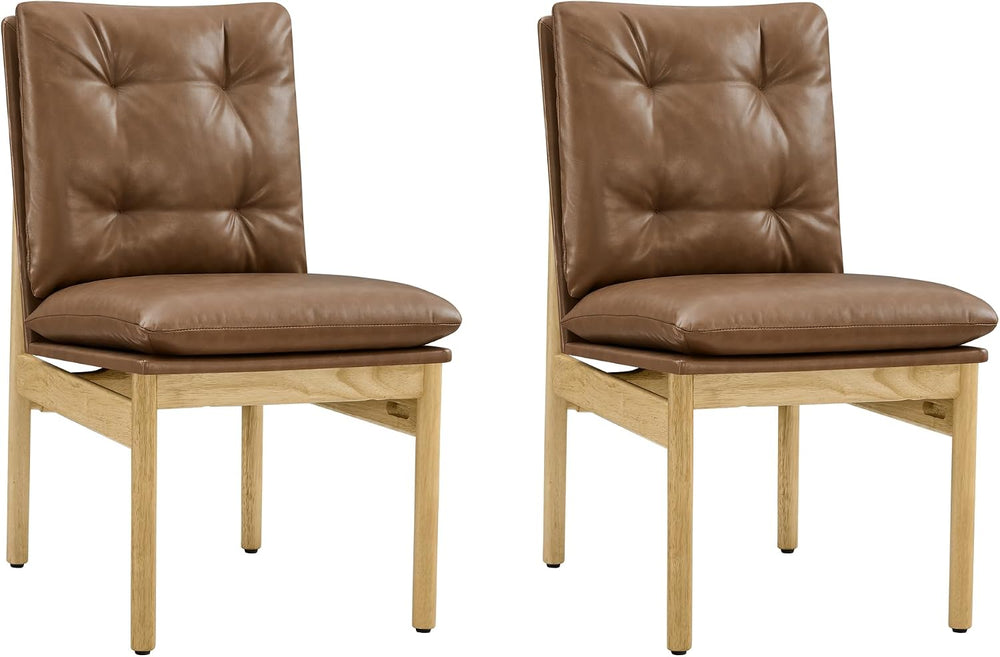 CHITA Dining Chairs Set of 2, Mid Century Modern Upholstered Kitchen Chairs w...