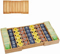 K Cup Holder Bamboo Coffee Pod Holder Drawer Organizer, Expandable K Cup Pod Storage Tea Bag Storage for Coffee Station Home Office and Kitchen