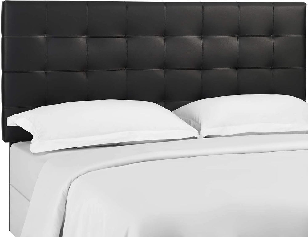 Modway Paisley Upholstered Tufted Faux Leather Full / Queen Headboard Size in...