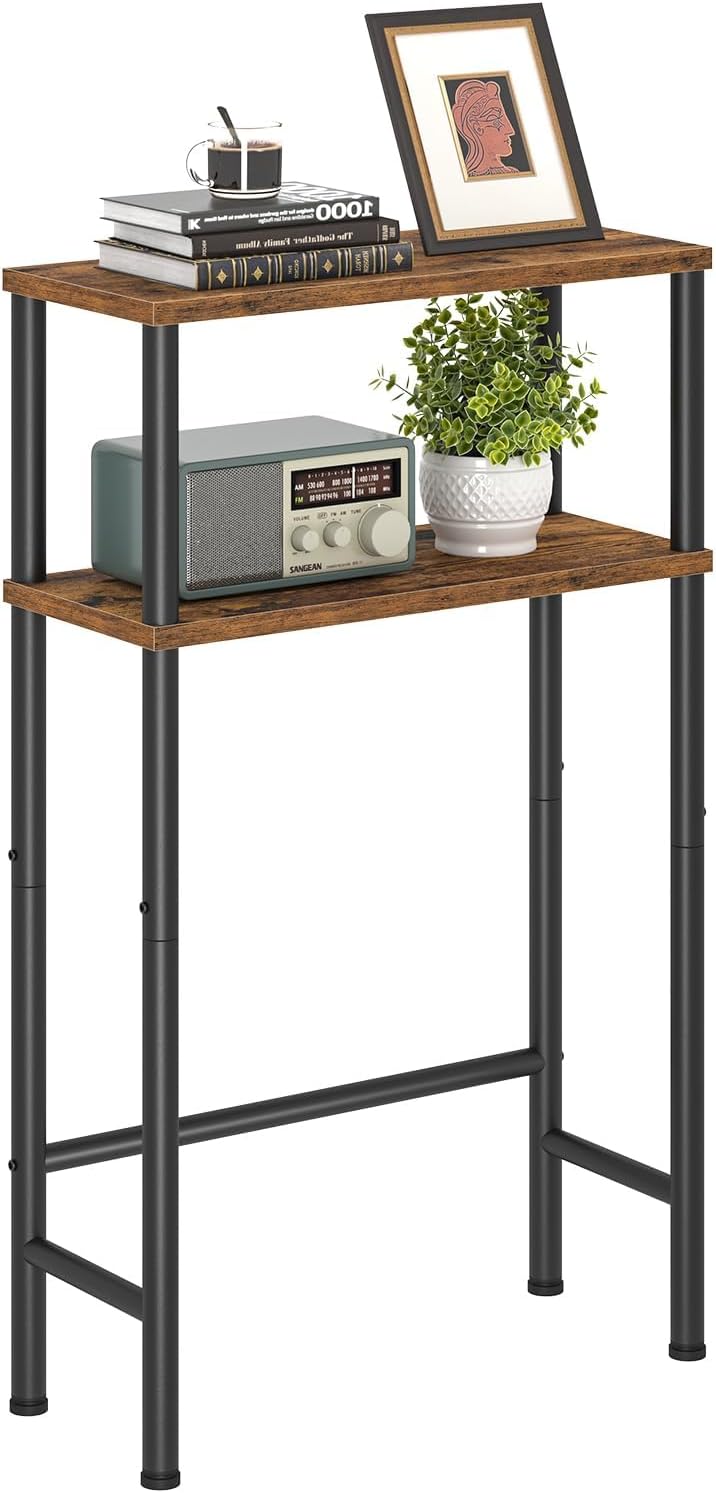 Asgolion Narrow Console Table, 15.7" Small Entryway Table, 2-Tier | Sofa...