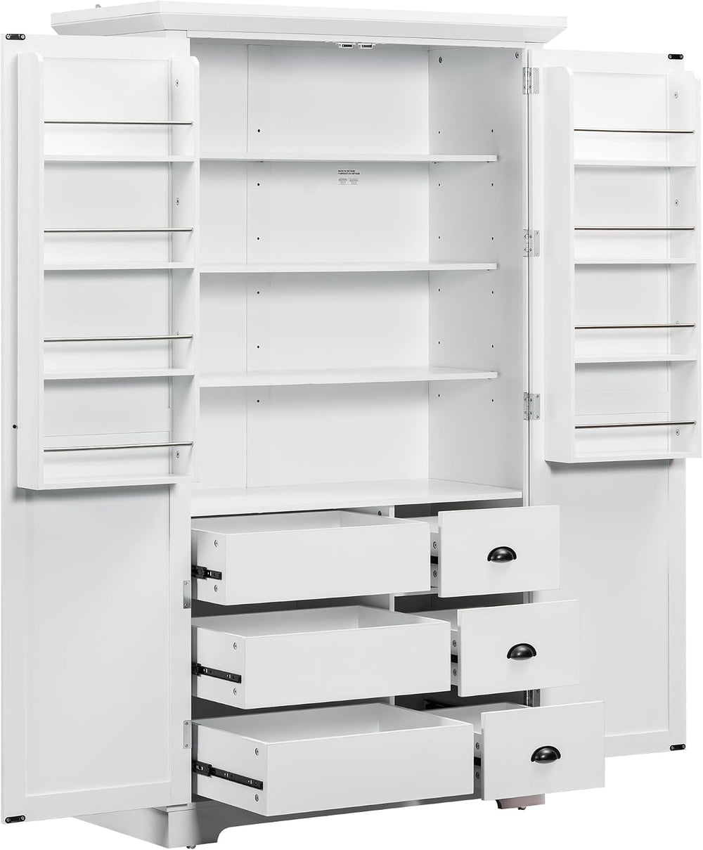 roomfitters 72" Kitchen Pantry Organizers and Storage Kitchen Cabinet, H...