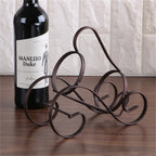 Retro S-Shape Red Wine Bottle Holder Metal Furnishing Craft
