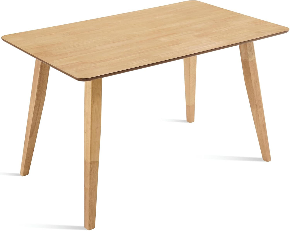 FSC Certified Wood Dining Room Table, 51in Small Rectangular Kitchen Table Sp...