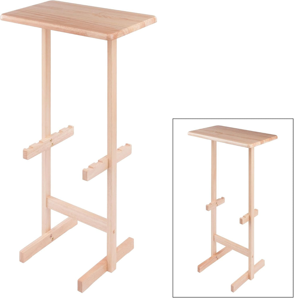 Winsome Riley Snack Table Rack in Natural Finish | Easy to Store Portable Fol...
