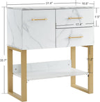 BarberPub Beauty Barber Station, Spa Wall Mount Storage Cabinet, Styling Salon Equipment for Hair Stylist, Bathroom Dresser with Drawers & Shelf 3185 (White)