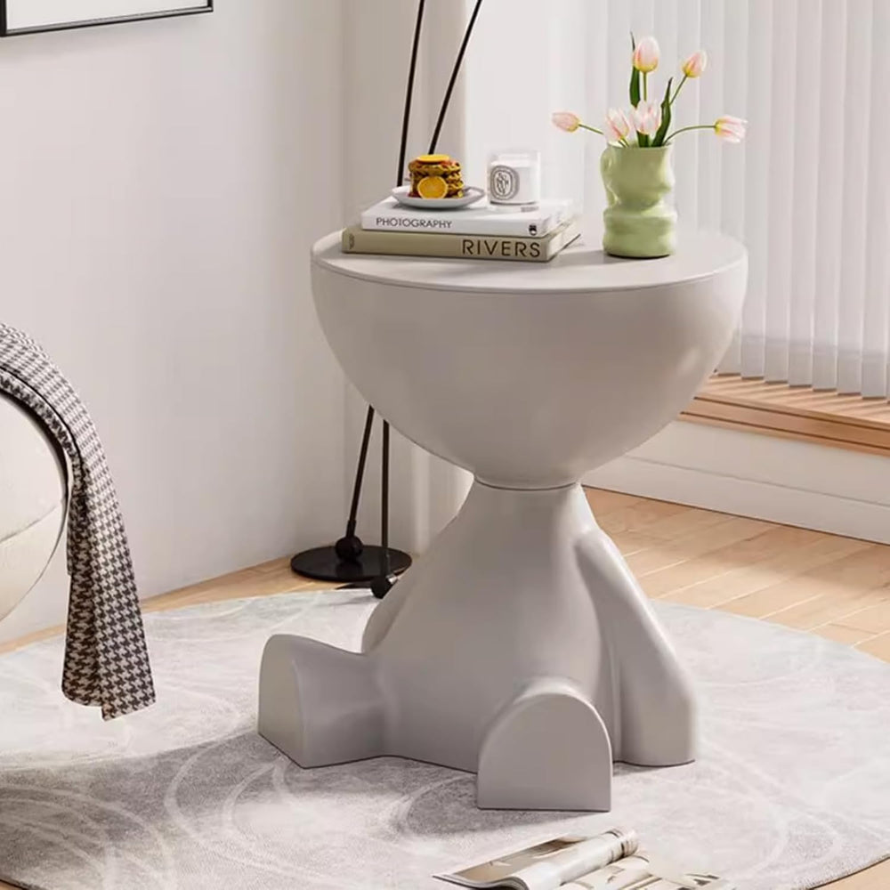Circle Side Table, Round Modern End Table, Waterproof & Durable, Small Co...