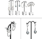 MOOCA Jewelry Display Set, Necklace Display Bust, Earring Organizer, Ring Holder Stand for Showcase and Store, Premium Fabric