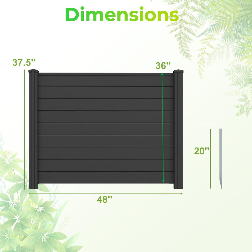 GIANTEX No-Dig Air Conditioner Fence, 3 Panels, 48''W x 36''H...