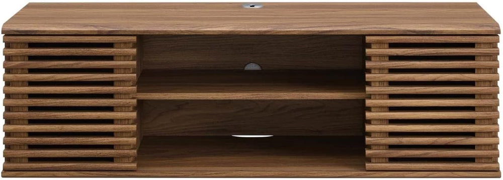 Modway Render 46" Mid-Century Modern Wall Mount Media Console TV Stand, ...