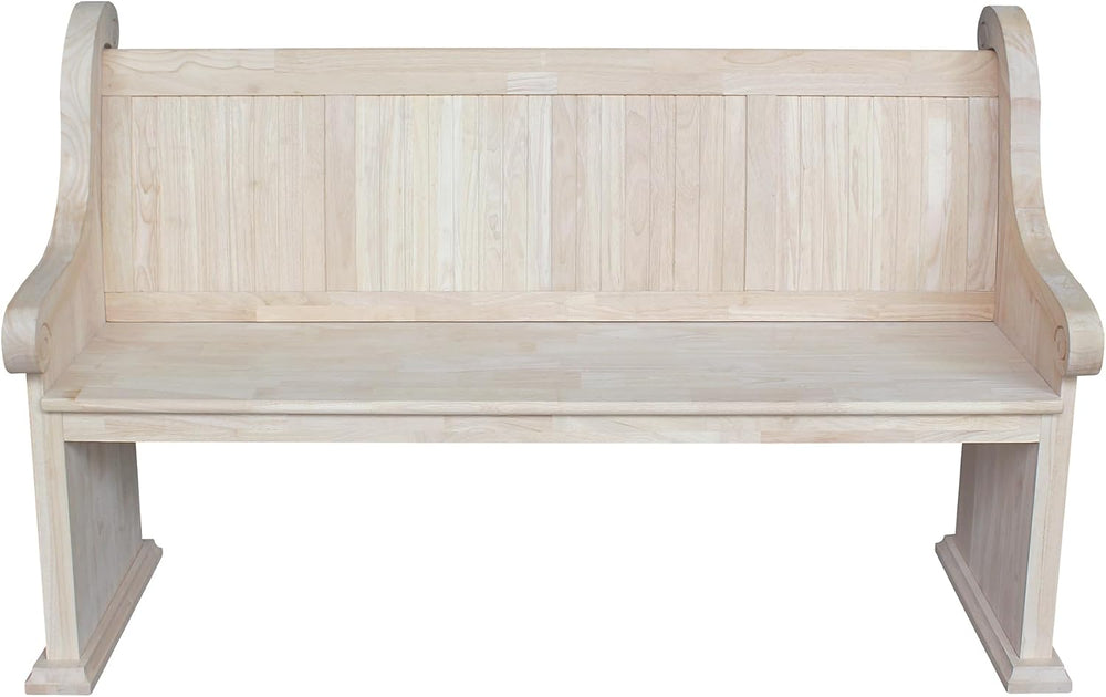 IC International Concepts, Sanctuary Bench, Solid Real Wood, Sturdy Parawood,...