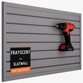 Slat Wall Paneling Garage Slat Wall Storage Systems, Slatwall Panels 4x2 ft PVC Wall Panels Grey Slatwall Garage Storage & Organization Products