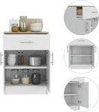 Pantry Cabinet, One Drawer, One Double Door Cabinet with Two Shelves,for Kitchen