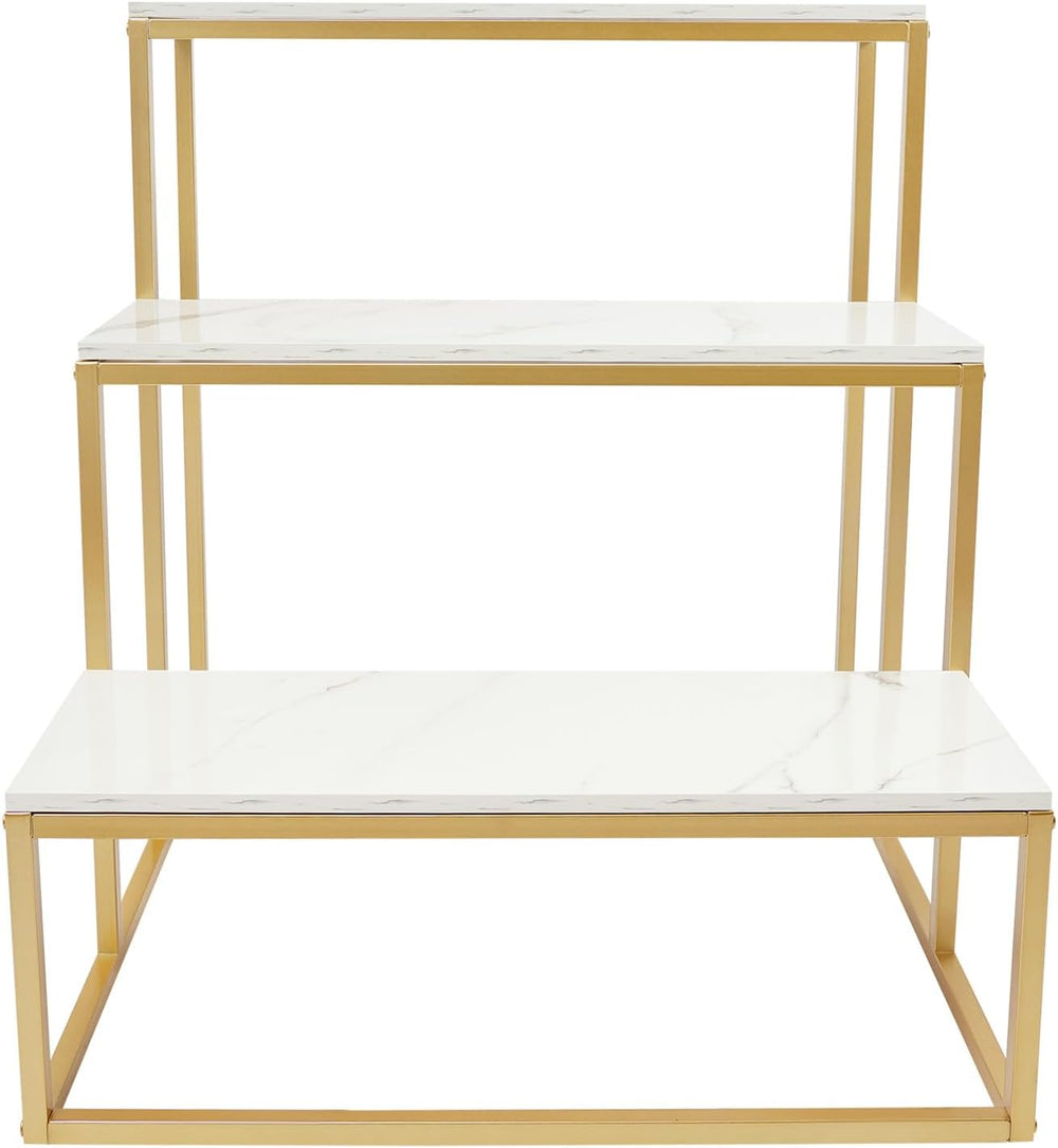 Metal Shoe Handbag Display Stand, 3 Tier Modern Standing Display Riser Shelf ...