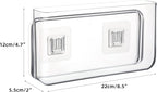 APSOONSELL Wall Mount Storage Organizer Box for Phone Remote Control Holder Clear L
