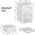 3 Pack Stackable Closet Storage Basket - Stackable Storage Bins, Multifunctional & Foldable Closet Organizer Divided, Wardrobe Cupboard Space-Saving Clothes Storage Hat Organizer, White