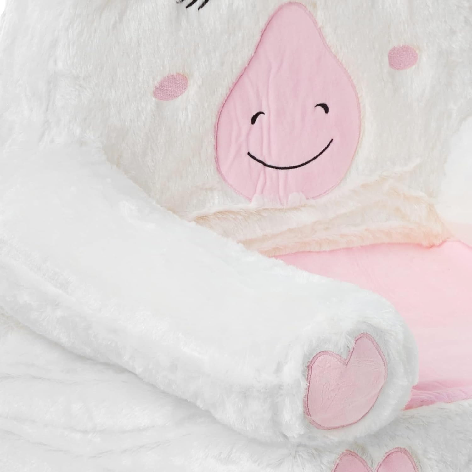 Amazon Basics Children's Plush Toddler Chair for Bedroom, Easy to Clean, Unicorn, Medium, Multicolor