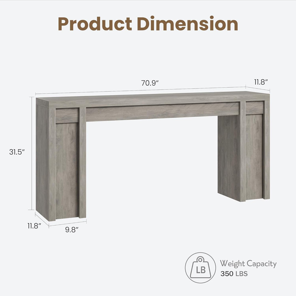 GarveeHome 70.9-Inch Farmhouse Hallway Console Table - Long Sofa Table Behind...
