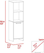 Farmhouse Kitchen Pantry Feery, Single Door Cabinet, Interior and External Shelves,for Kitchen Home