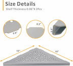 Brushed Nickel 10’’ Corner Shower Shelf Bathroom Shower Shelves, 2 Pack Triangular 304 Stainless Steel Shower Corner Shelf for Tiled Walls, No Drilling