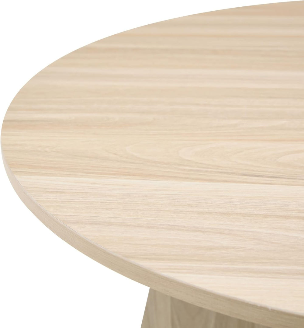Round Wooden Coffee & Side Tables with Tapered Base, Wood | Nesting Coffe...