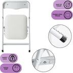 Heritage Kids Padded Folding Chair for Kids, Set of 2, White, Ages 3+