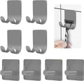 CGBE Razor Holder for Shower, 4 Packs Shaver Holder and Hooks, Self Adhesive Wall Mounts for Bathroom, Damage Free - Grey
