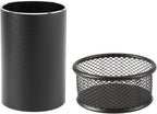 Pen Holder & Paperclip Holder, 2 Pack Aluminum Alloy Waterproof Mesh Paper Clip Holders, Desktop Dispenser Organizer for Desk Binder Clip Bobby Pin Pen, for Home Office School Supplies