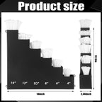 Cable Zip Tie Storage Holder Rack Metal Zip Tie Organizer Wall Mount Pockets with Screws for Workshop Shed Garage Home Ties, Ties and Tools Not Include(Black,14 x 13 Inch,6 Pockets)
