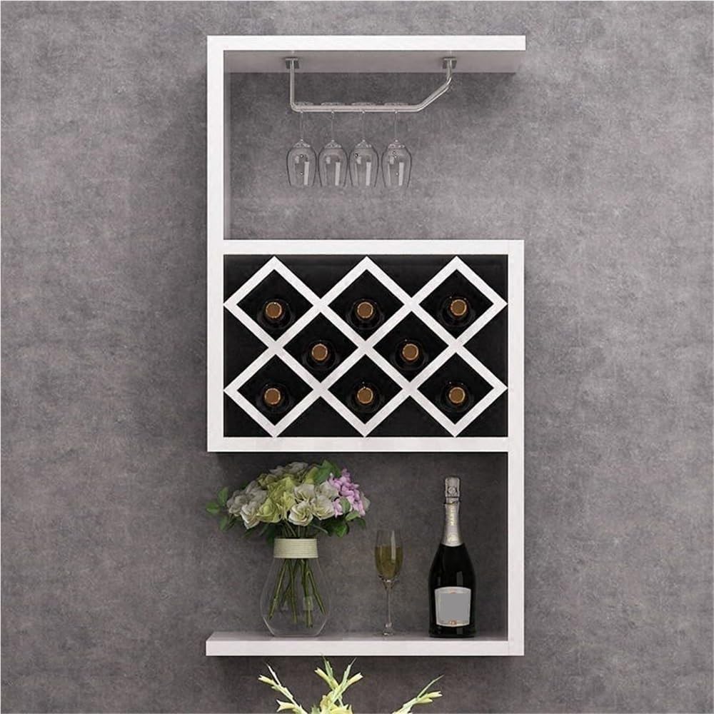 Modern Multifunctional Wine Rack, Practical Multi-Layer Wall Wine Rack, Bar W...