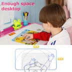 FDW Kids Desk Children Writing Student Desk Drafting Table Height Adjustable Study Table and Chair with Drawers Storage，Pink