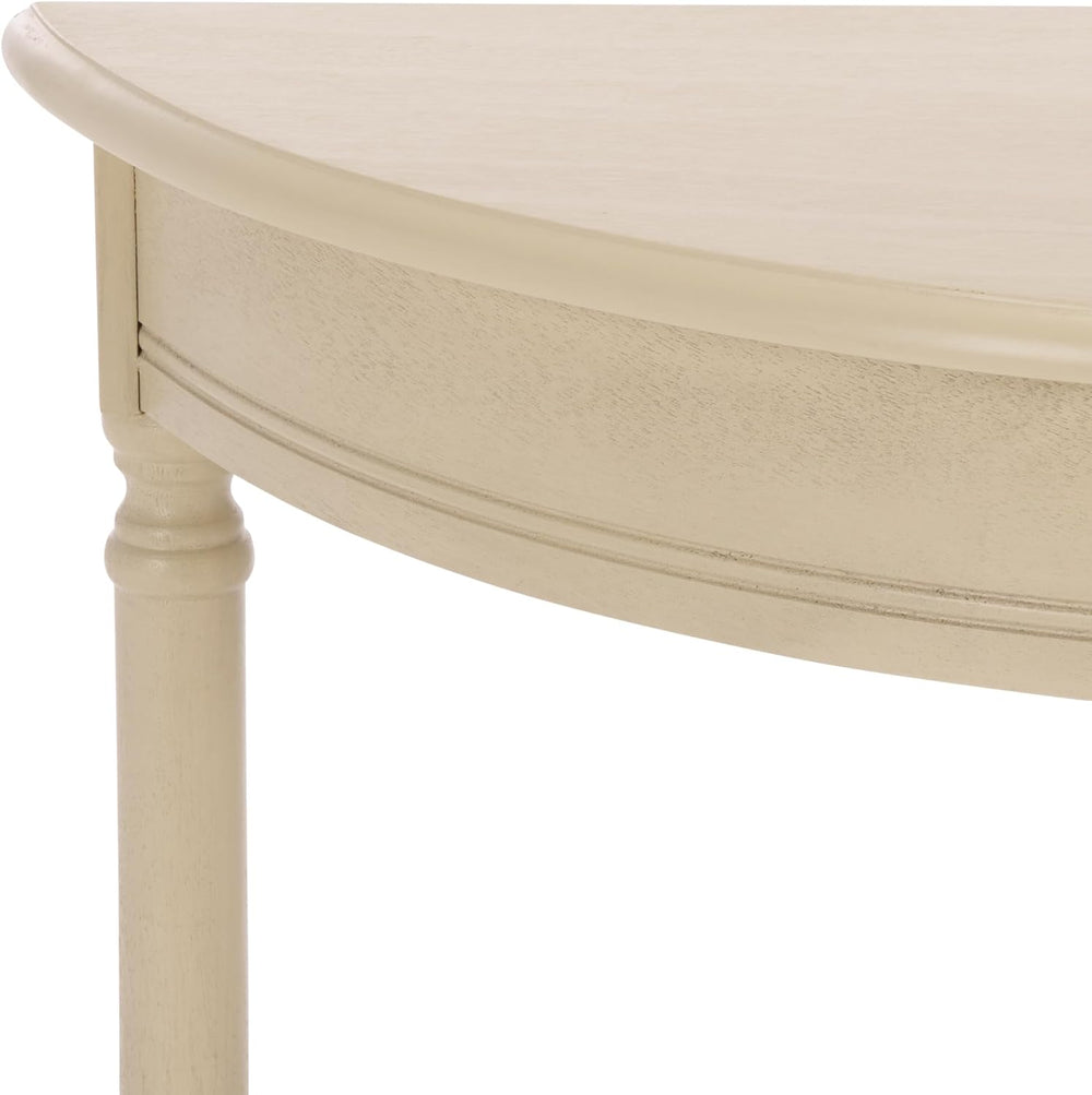 SAFAVIEH Furniture - Tinsley Half-Round Console Table - Sand - Solid Wood - F...