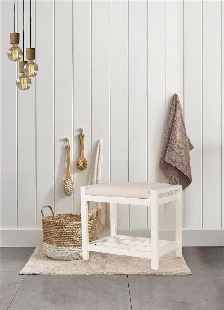 Hillsdale Furniture Amelia, White Vanity Stool