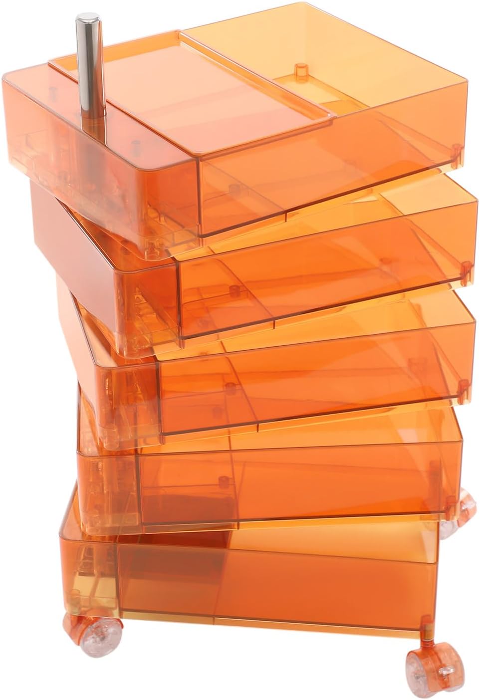 5 Tier Storage Cabinet, 360° Rotating Sofa Side Cabinet, Multi-Functional Rot...