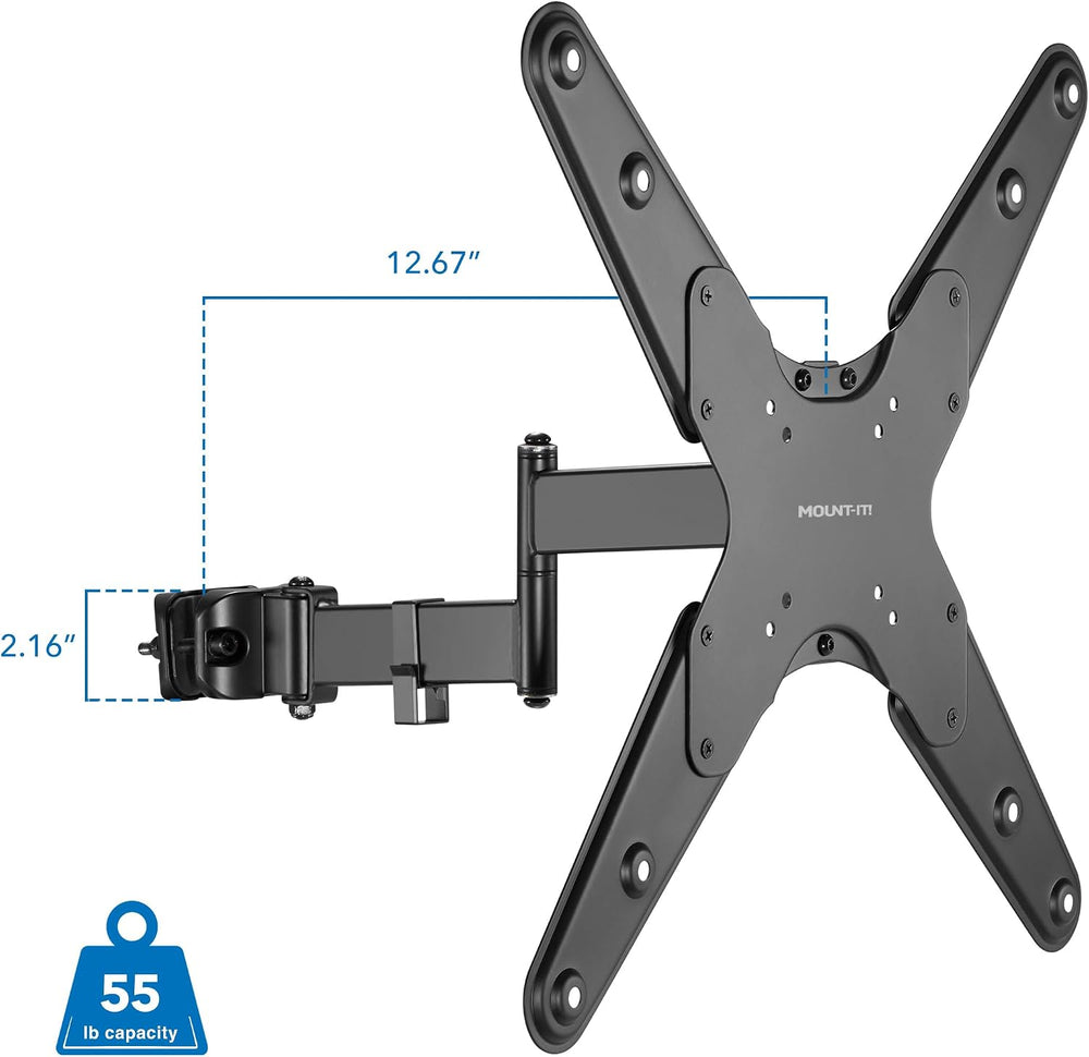 Mount-It! TV Pole Mount, Full Motion Universal TV Bracket, VESA 75x75 to 400x...