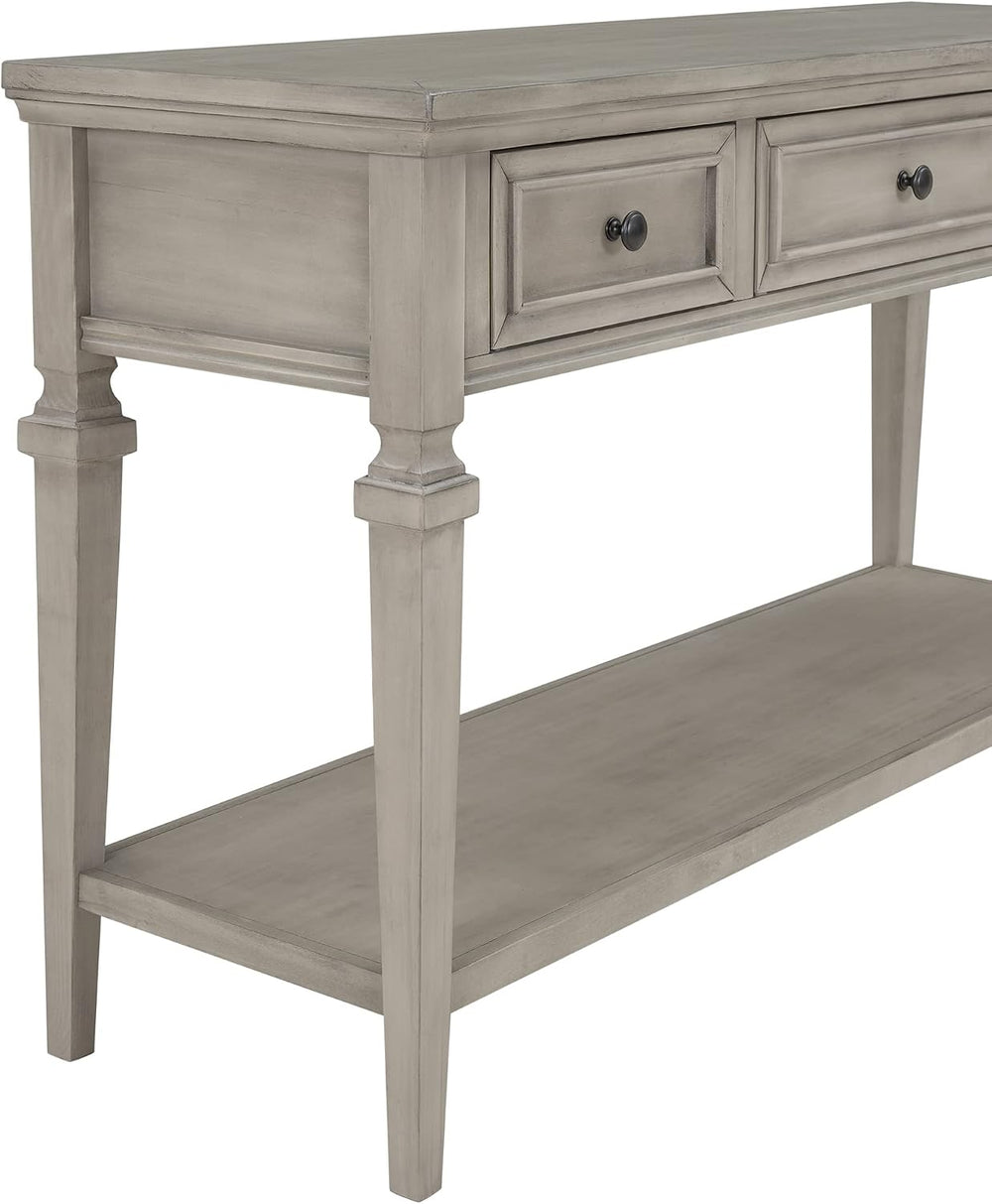 Knocbel 50" Retro Style Console Table Solid Wood Frame Sofa Table with B...