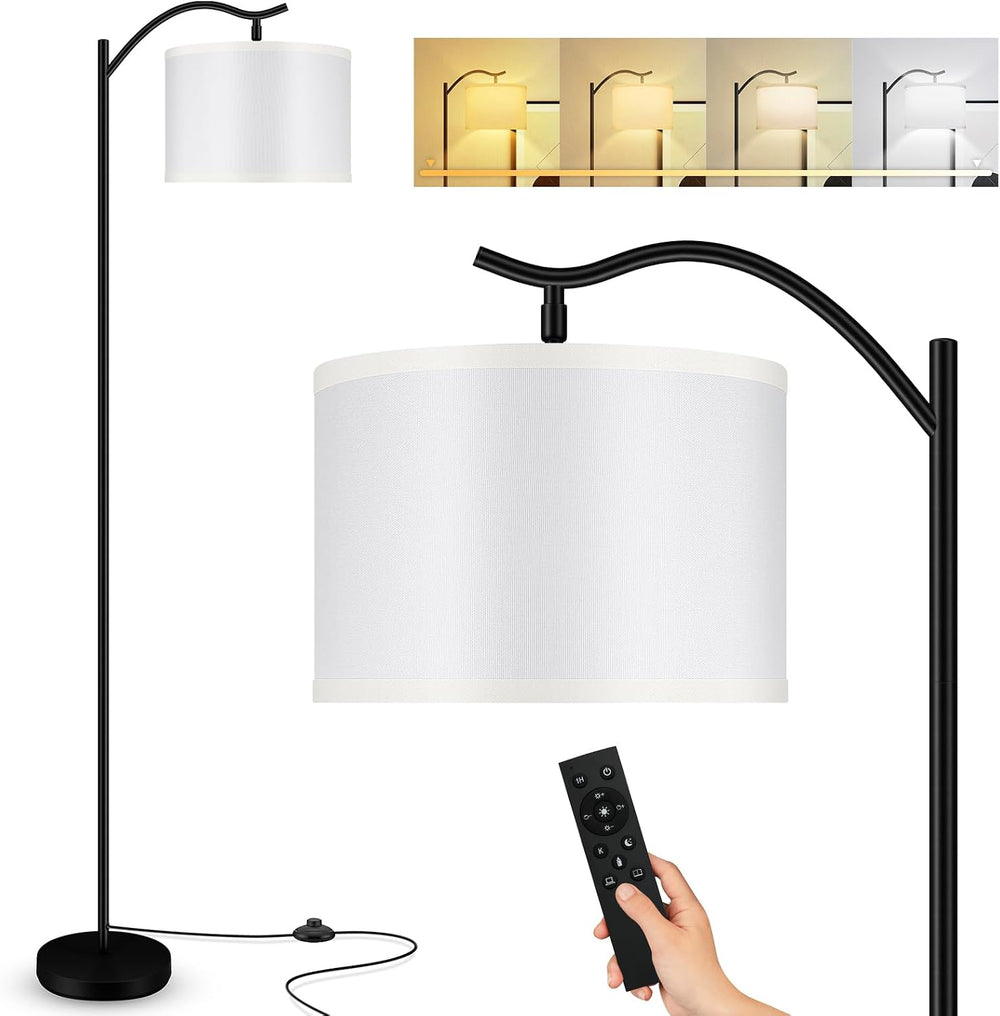 BoostArea Floor Lamp for Living Room,Arc Floor Lamp with Remote Control,Stepl...