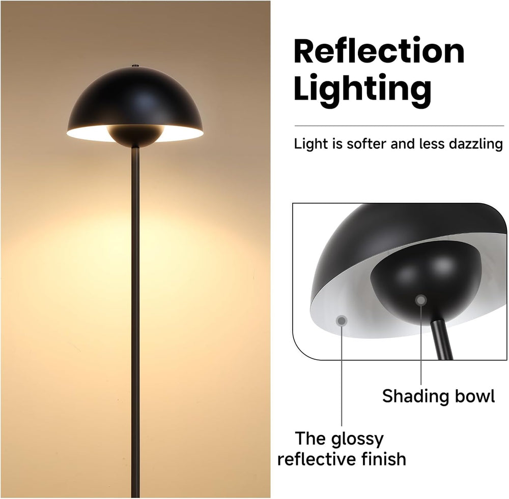 Coucrek Floor Lamp, 66'' Industrial Black Lamp for Living Room
