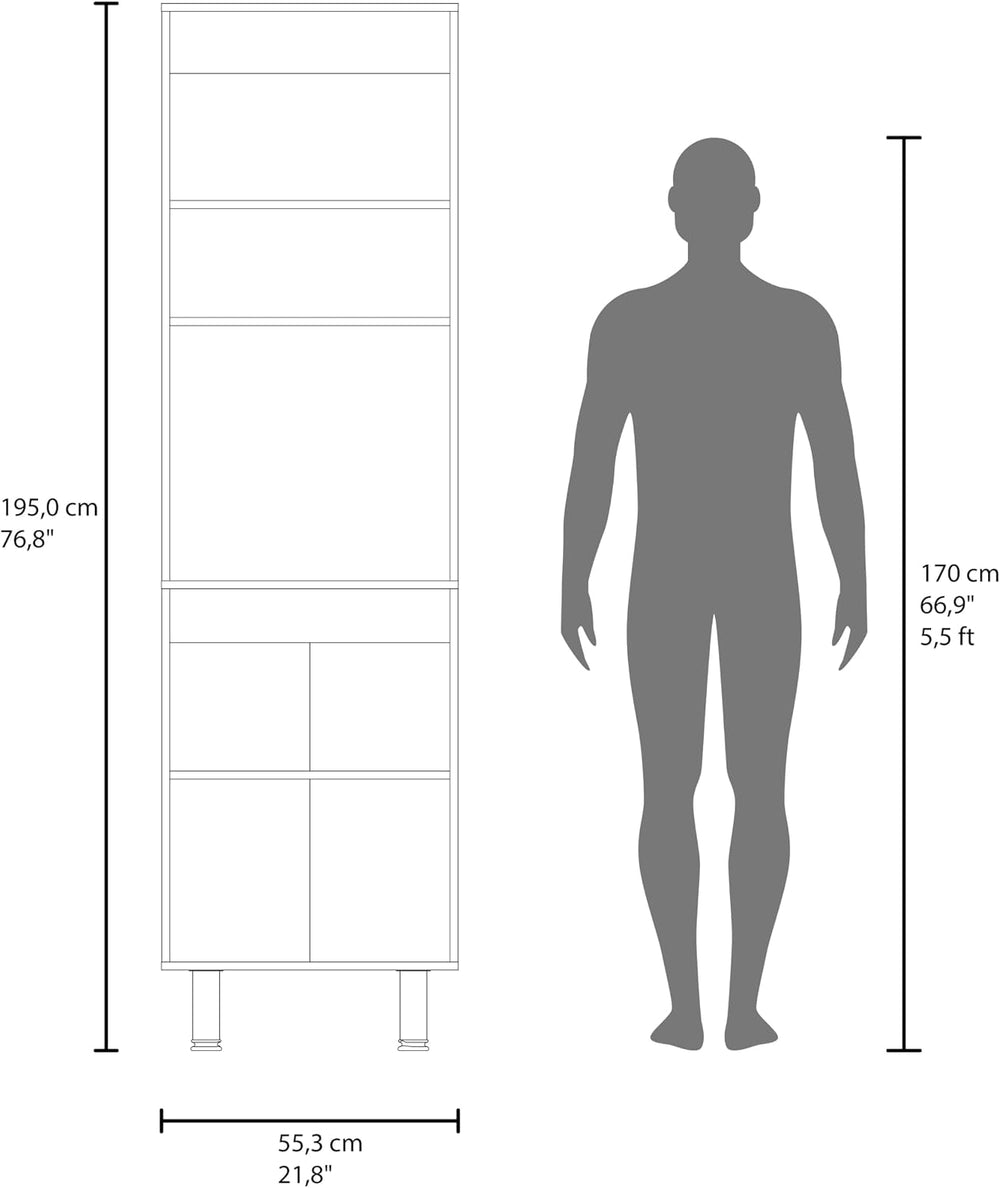DEPOT E-SHOP 22" Fingal Kitchen Pantry with Microwave Space, Four Shelve...