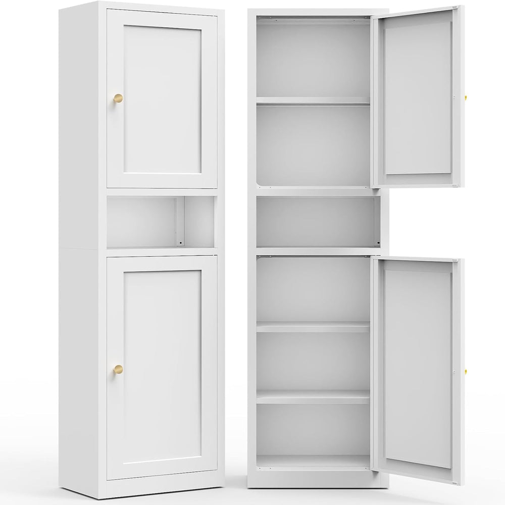 Eltean 67" Tall Narrow Storage Cabinet,Bathroom Cabinets | Narrow Pantry...