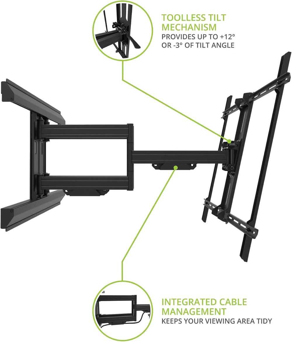 Kanto PMX800 Pro Series Full Motion Articulating TV Wall Mount for 55" -...